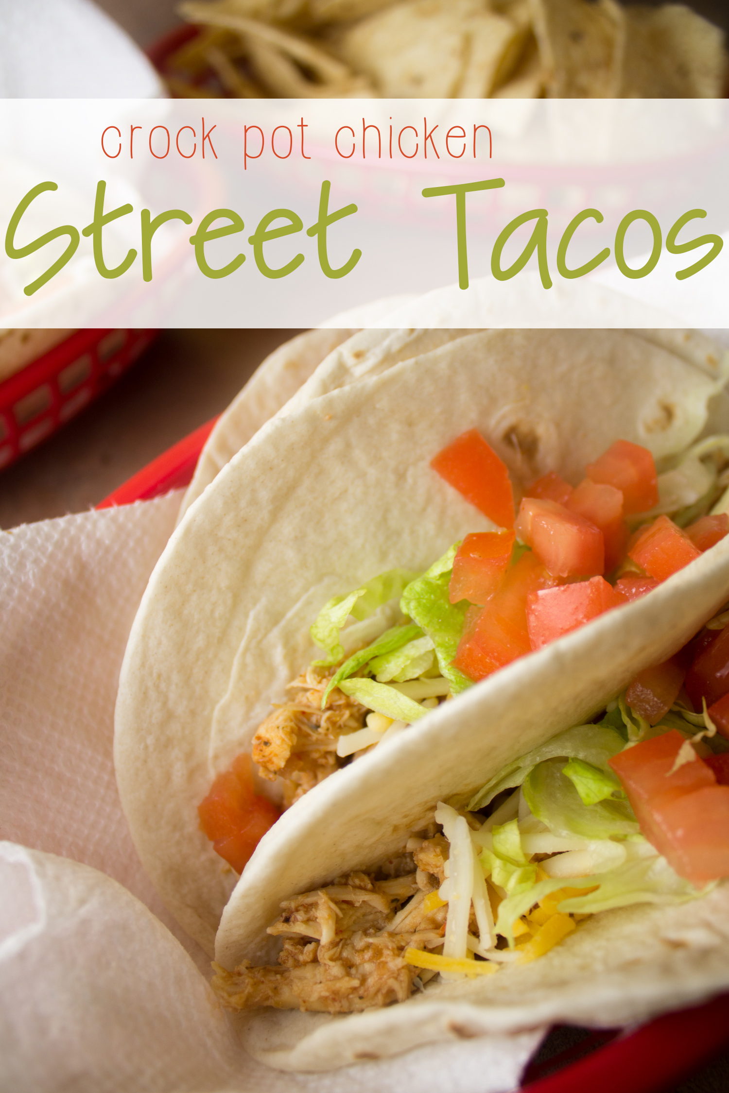 These chicken street tacos are simple enough to make any night of the week, and are perfect for Taco Tuesday. They're so flavorful, and easy to make in your slow cooker. | slow cooker | chicken dinner | taco night | crock pot |