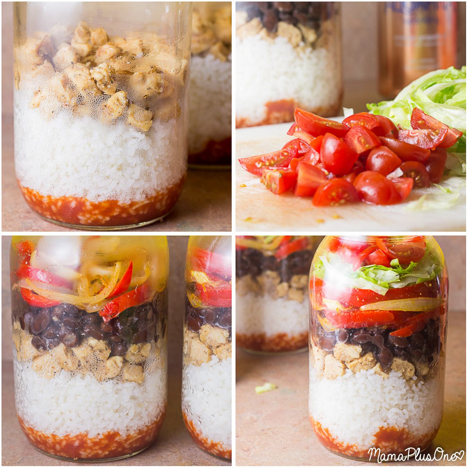 Mason Jar Burrito Bowls