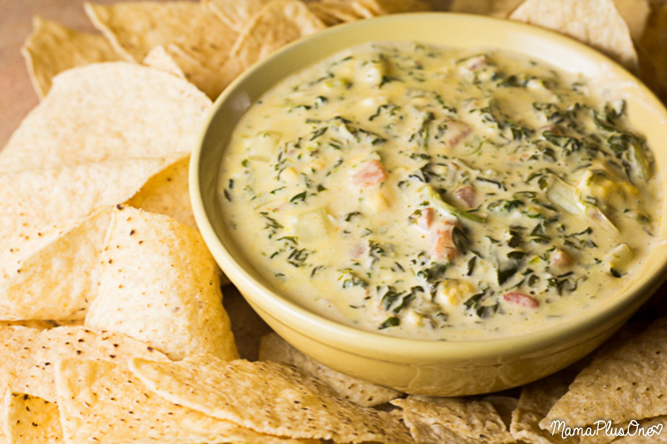 If you love spinach queso, you'll love this easy slow cooker spinach queso recipe! It tastes JUST like the Espinaca served at Jose Peppers in the Kansas City area-- a perfect copycat for the dip you love! It's easy to make, just add everything to your crock pot and it's spinach queso in no time. | dip recipe | appetizer recipe | slow cooker dip | cinco de mayo recipe | tailgating recipe | game day food |