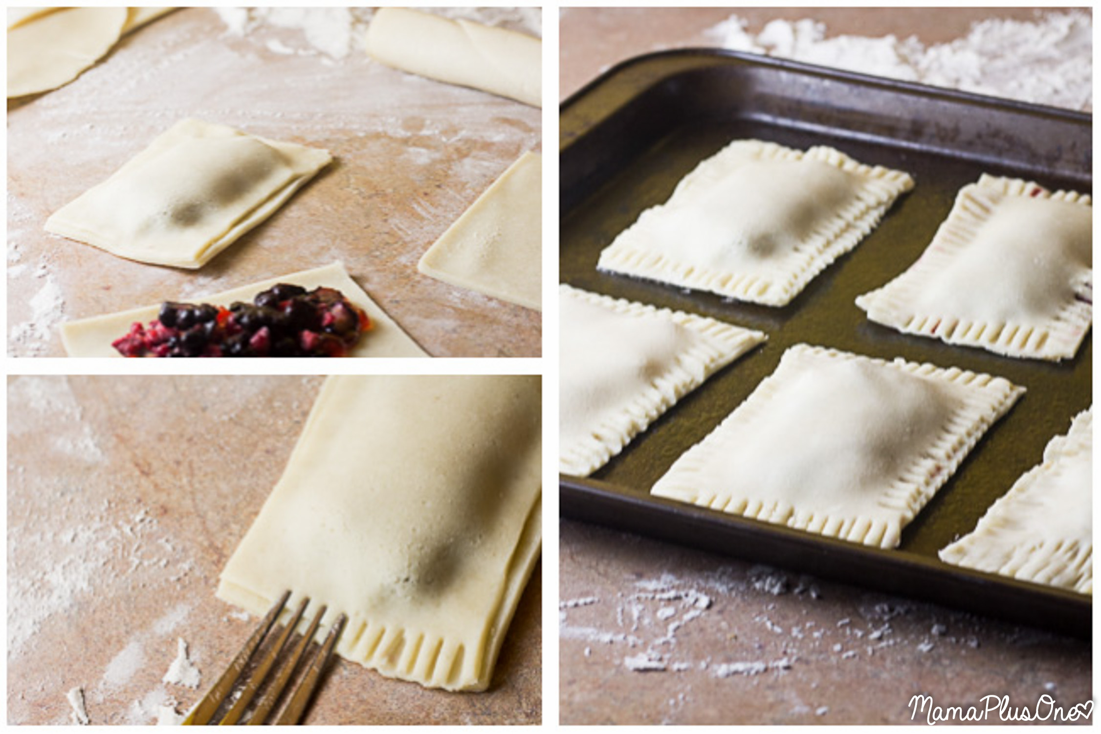 I love a good toaster pastry, especially Pop Tarts, but if you make these, you are never going to buy storebought again… flaky crust, hearty filling, deliciously sweet, tender flavor, and sprinkles in any color of the rainbow! Plus, they’re super easy to make with a semi-homemade filling! Get these yummy toaster pastries on your table in a matter of minutes (and get your kids enjoying some real fruit inside!) A homemade toaster pastry is the perfect breakfast treat for your on-the-go family! | homemade pop tarts | easy breakfast idea | breakfast pastry recipe |