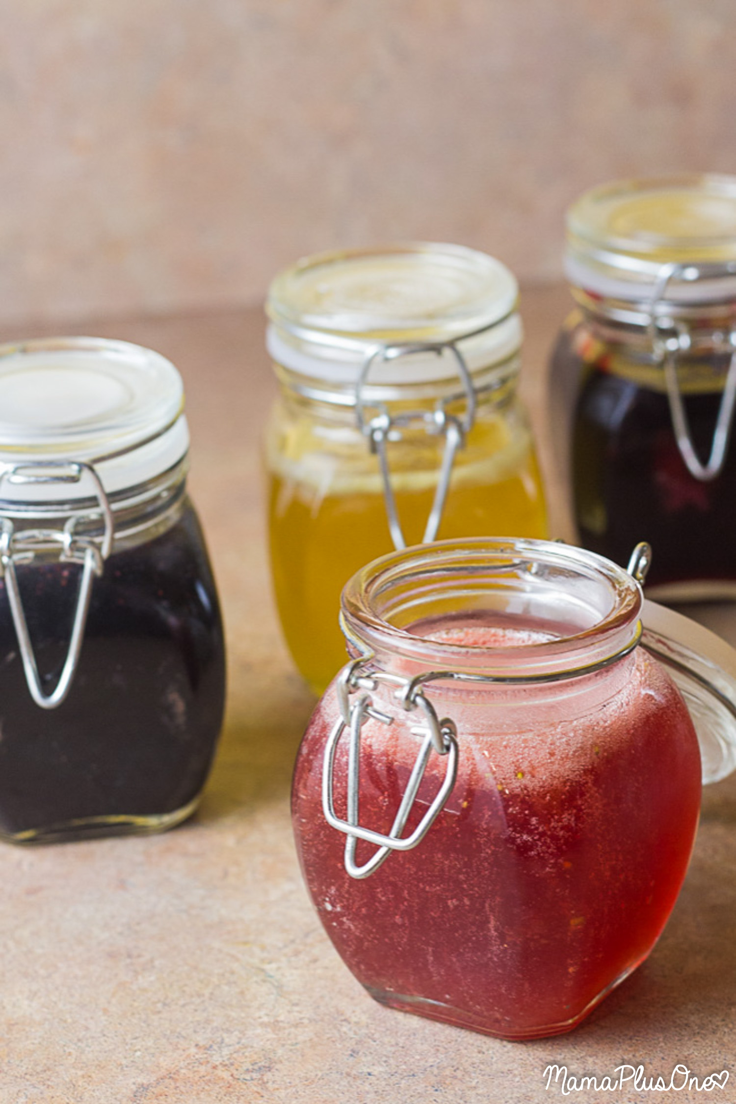 Hello, morning. These fruit flavored syrups are infused with REAL fruit, making them delicious and colorful for waffles and pancakes in the mornings! They're super simple to make and you can even refrigerate them for a few weeks for using anytime. If you love the flavored syrups at IHOP or other restaurants, you'll love this.