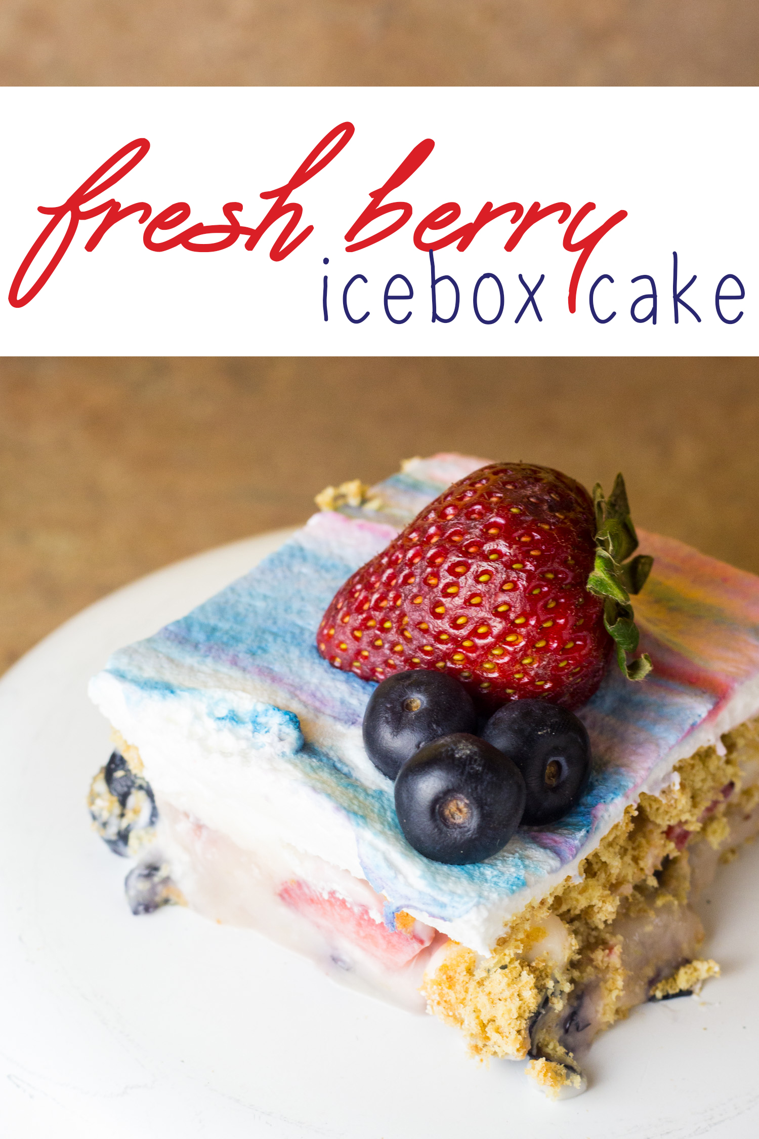 Have fresh berries? Make this delicious berry icebox cake! Creamy and packed with berry flavor, it's the perfect treat for backyard barbecues and makes a great 4th of July dessert. Plus, it's a no-bake dessert so you don't have to worry about even heating up the kitchen to make it!