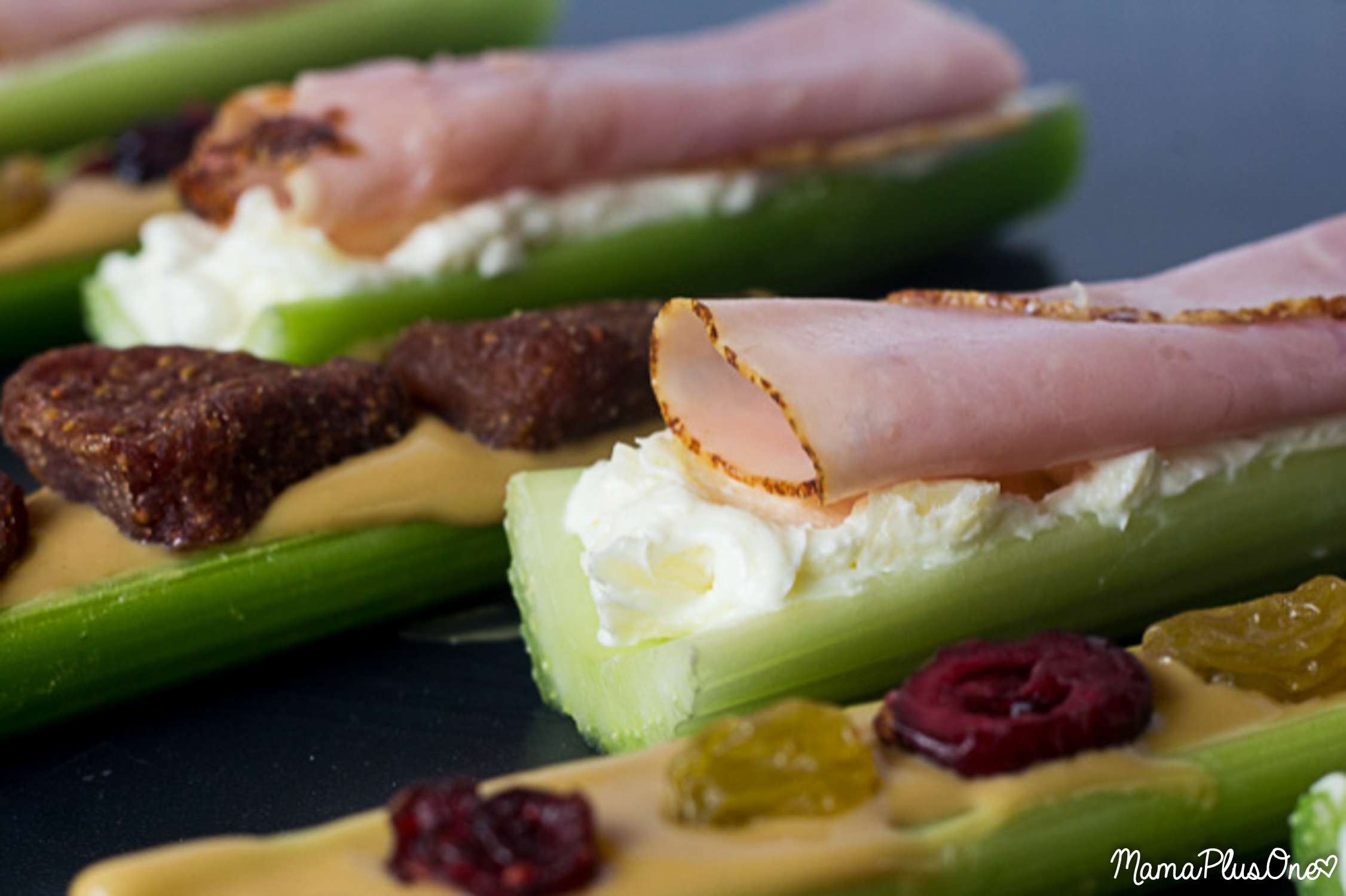 If you love easy after school snacks for your family, you'll love this after school snack recipe for Ham on a Log! You've heard of ants on a log, but this is a twist on the classic. Simply make a delicious cream cheese spread, spread it on celery, and top with Eckrich Deli Meat ham! #EckrichFlavor #AskForEckrich