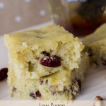 Cranberry Pecan Tea Cake Bars featuring Bigelow Tea and Truvia Natural Sweetener