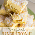Tropical Mango Coconut Cookie Bars